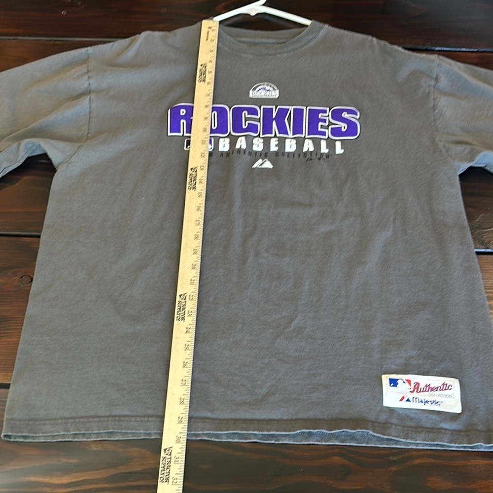 Majestic Rockies Baseball Shirt - Black and Purple - Picture 4 of 10